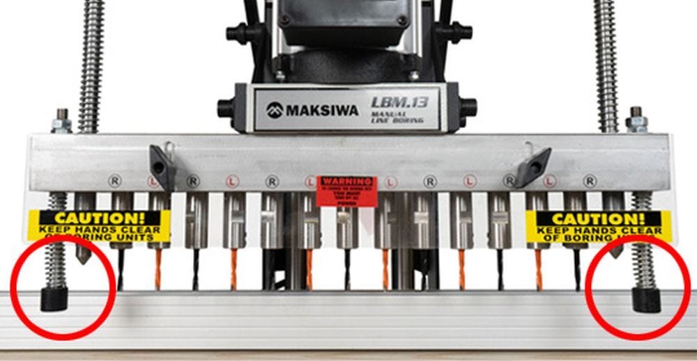 Maksiwa LBM.13 Manual Line Boring Machine, 13 Spindle Line, 1 Phase, 110V