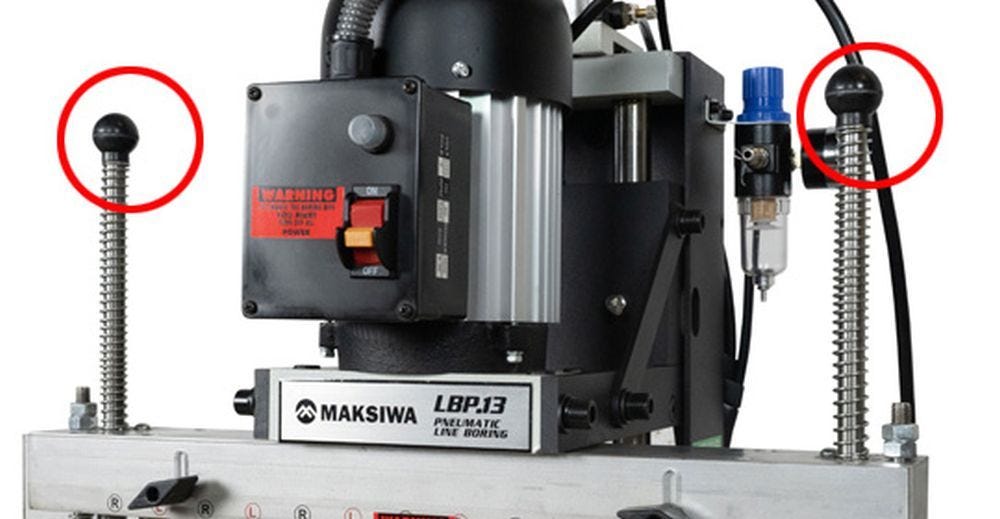 Maksiwa LBP.13 Pneumatic Line Boring Machine, 13 Spindle Line, 1 Phase, 110V