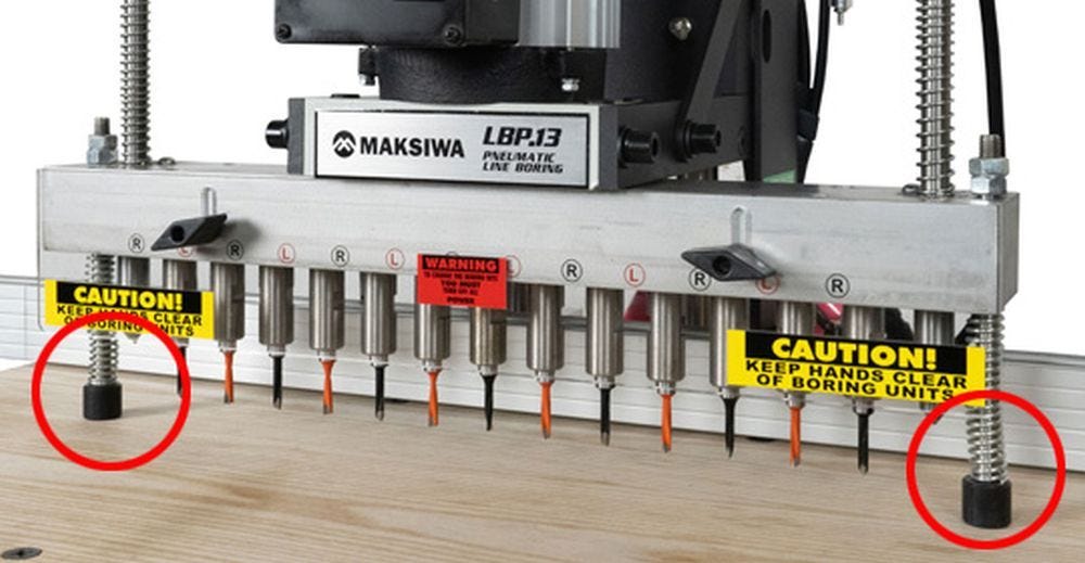 Maksiwa LBP.13 Pneumatic Line Boring Machine, 13 Spindle Line, 1 Phase, 110V