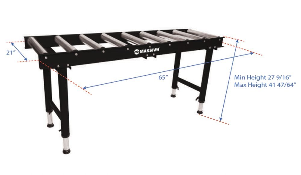 Maksiwa PRA/9 Roller Stand with 9 Rollers