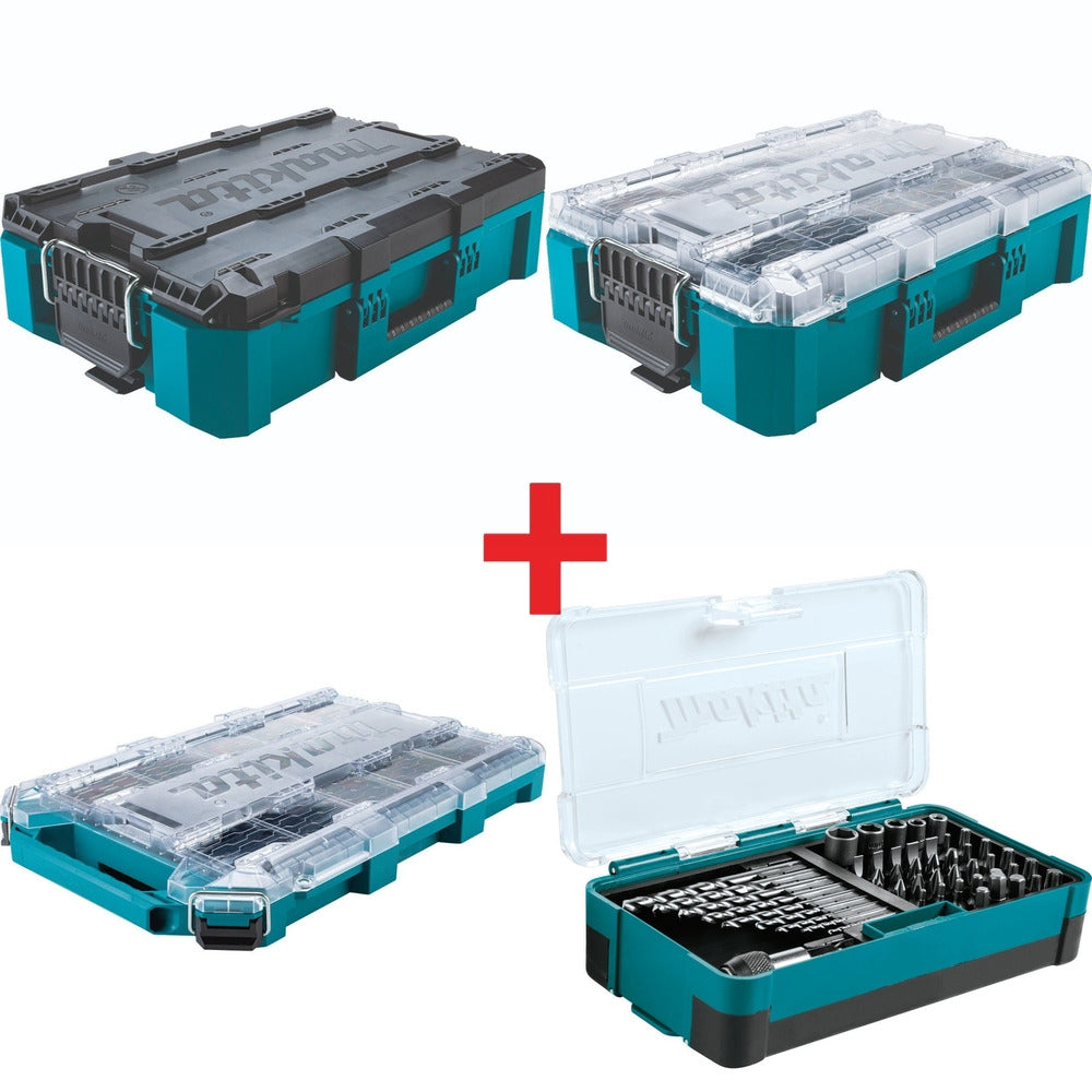 Makita MAKTRAK Starter Kit with 48 Pc. Metric High Speed Steel Drill Bit, Screw BIt and Socket Set