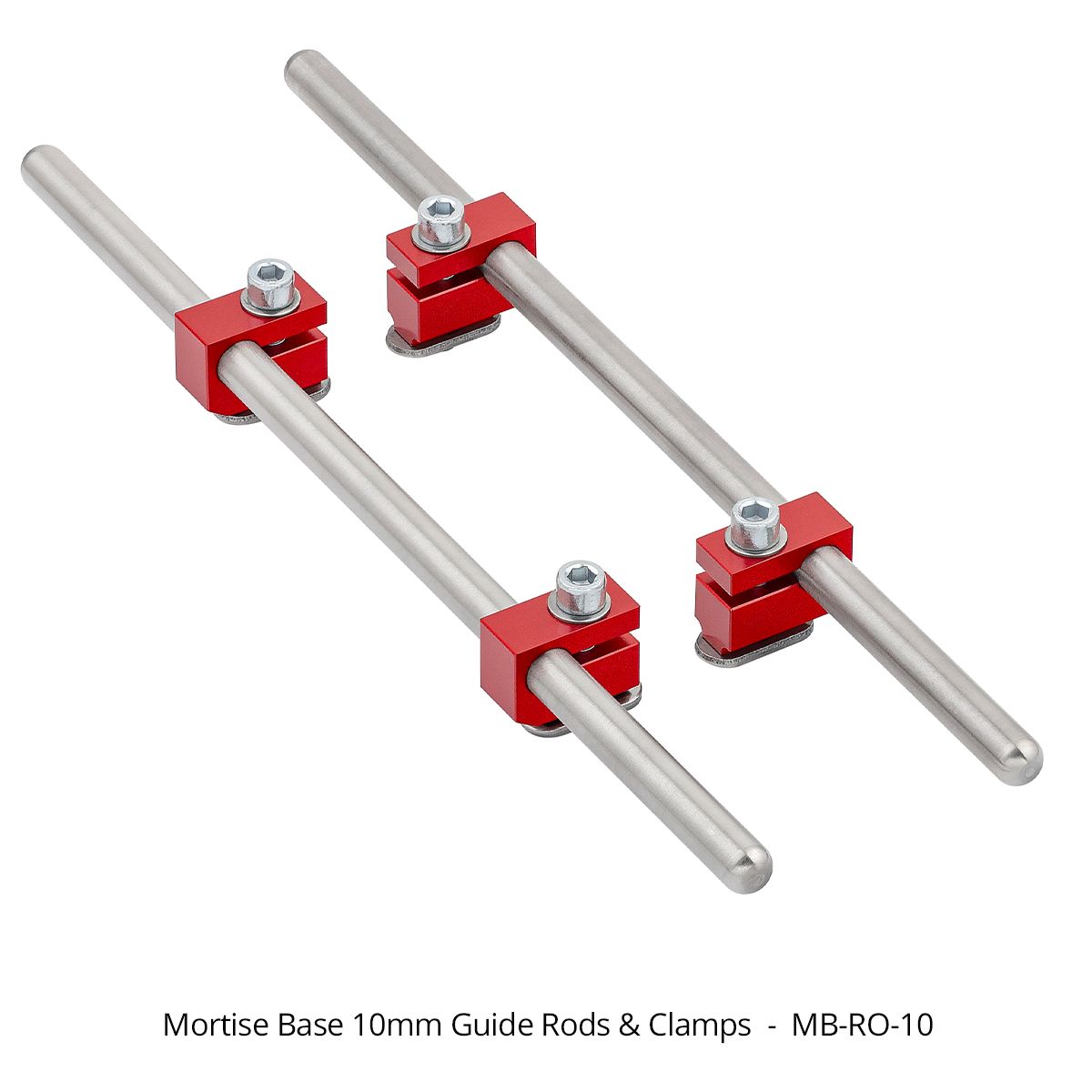 MB-RO-10 Mortise Base, 10mm Guide Rods And Clamps Only