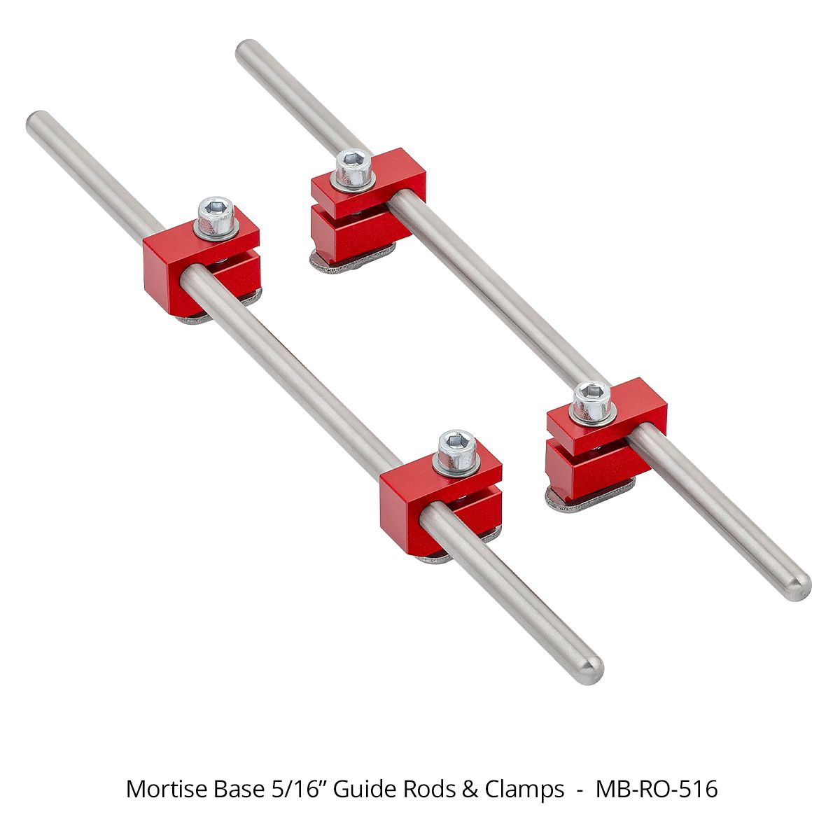 MB-RO-516 Mortise Base, 5/16" Guide Rods And Clamps Only