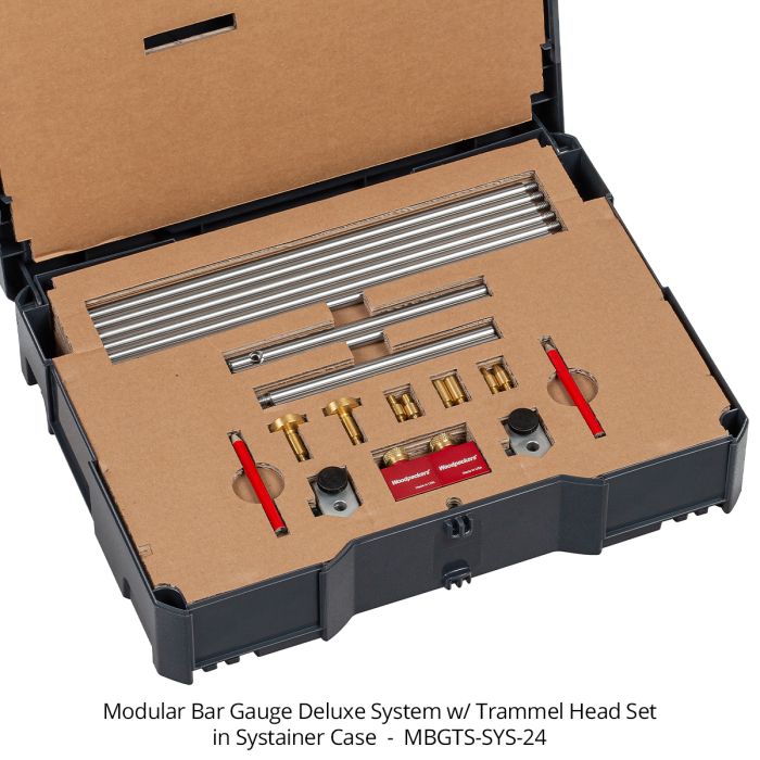MBGTS-SYS-24 Deluxe Modular Bar Gauge System with Trammel Head Set w/ Systainer