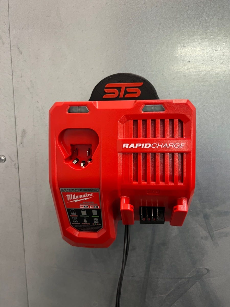 STS Auto Design M1218RC Milwaukee M12/M18 Rapid Charger Magnetic Holder