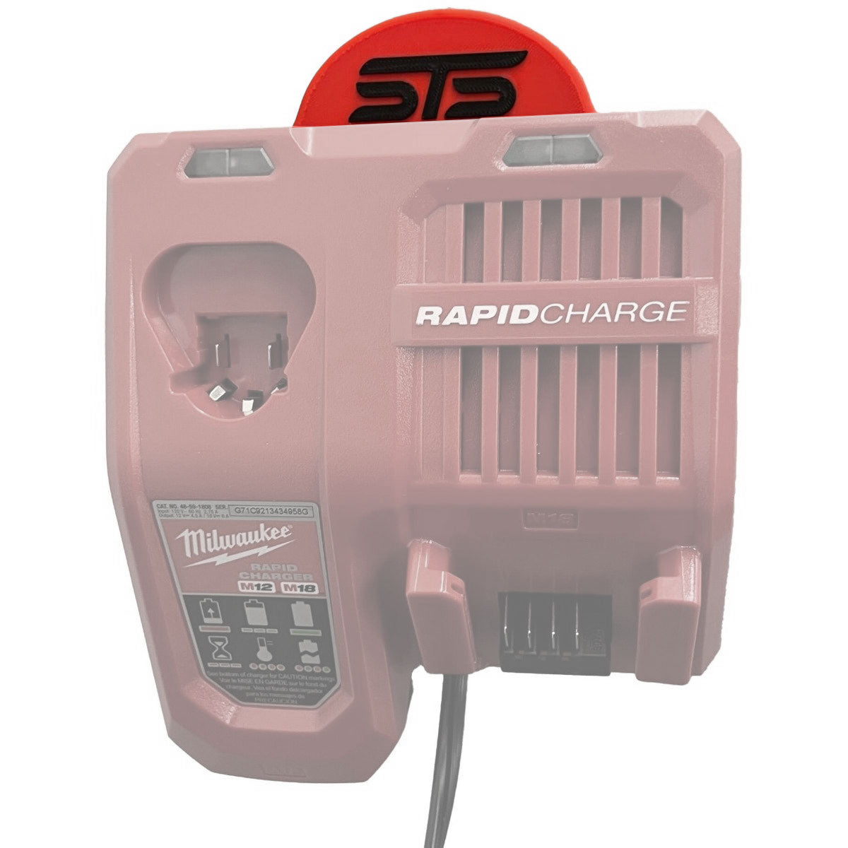 STS Auto Design M1218RC Milwaukee M12/M18 Rapid Charger Magnetic Holder