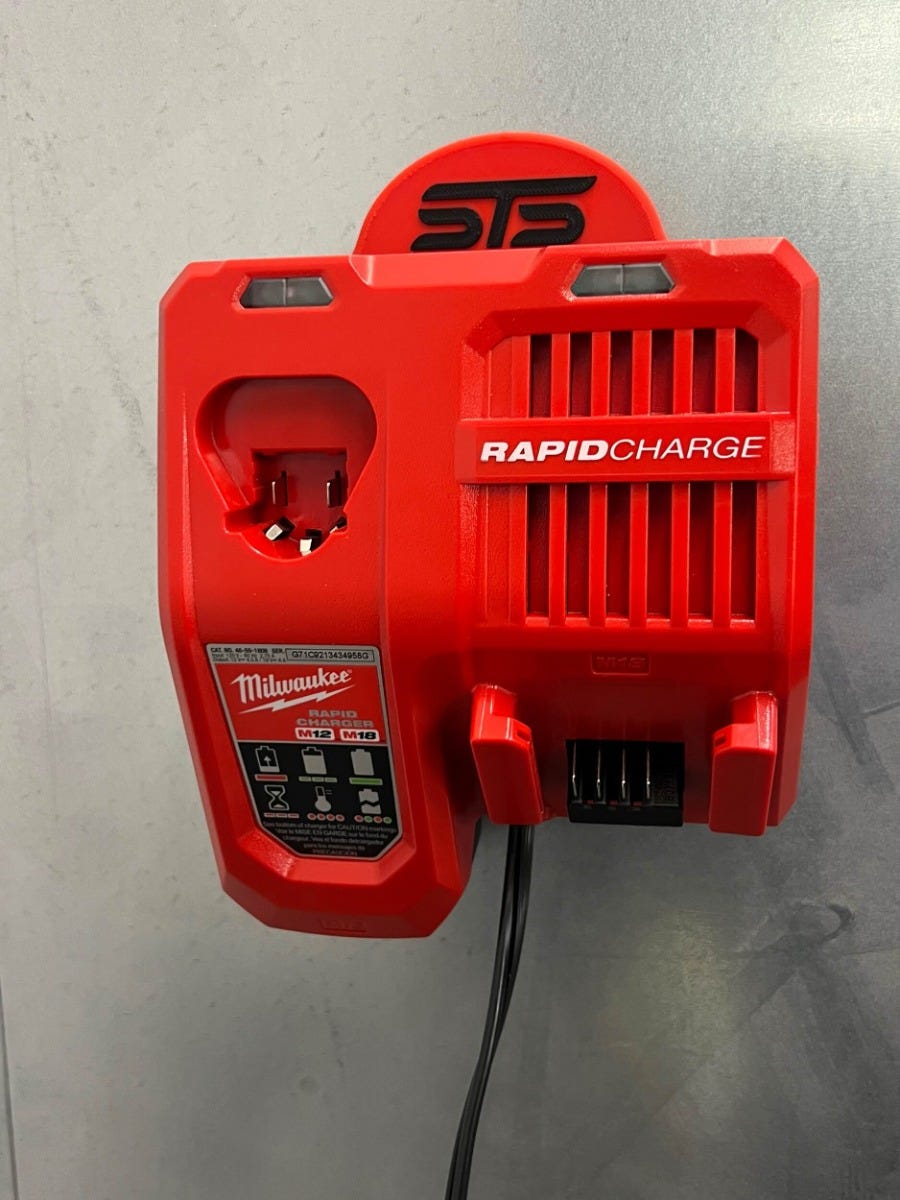 STS Auto Design M1218RC Milwaukee M12/M18 Rapid Charger Magnetic Holder