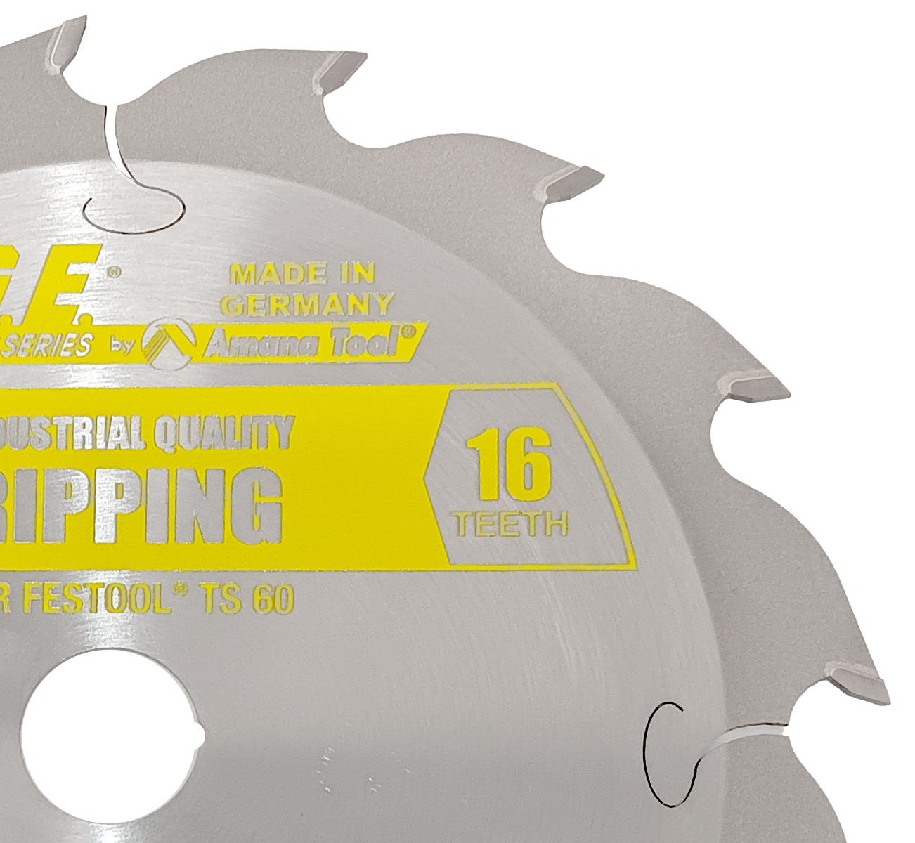 Amana Tools MD168-160TB 168mm x 16T Wood Rip Cut Circular Saw Blade (Fits Festool TS 60 & SYS 50)