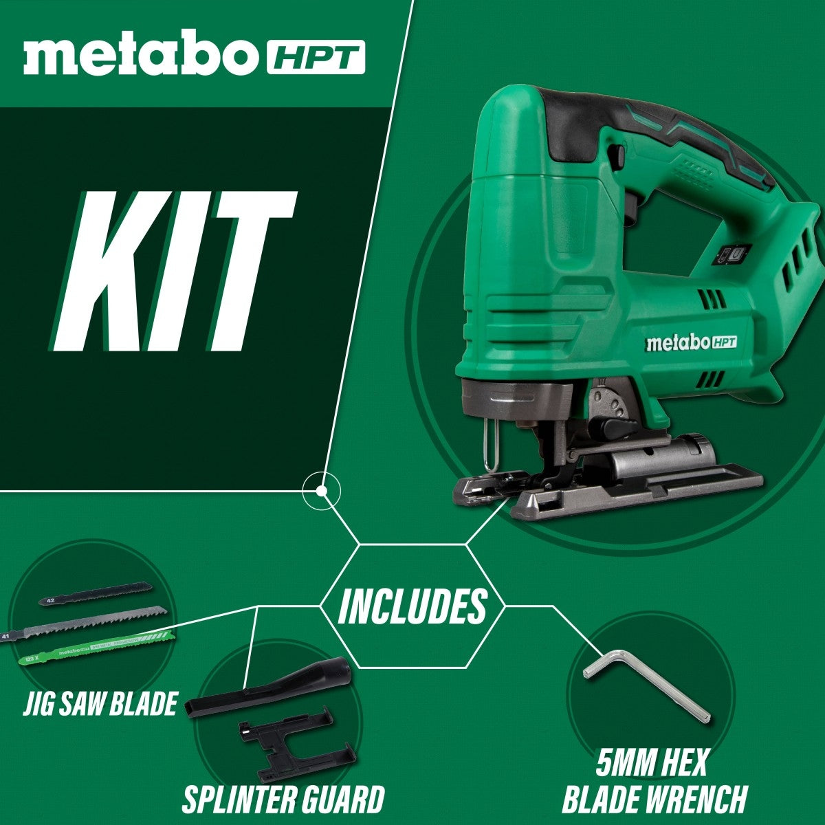 Metabo HPT CJ18DAQ4M 18V Cordless Jig Saw, Tool Only (PROMO)