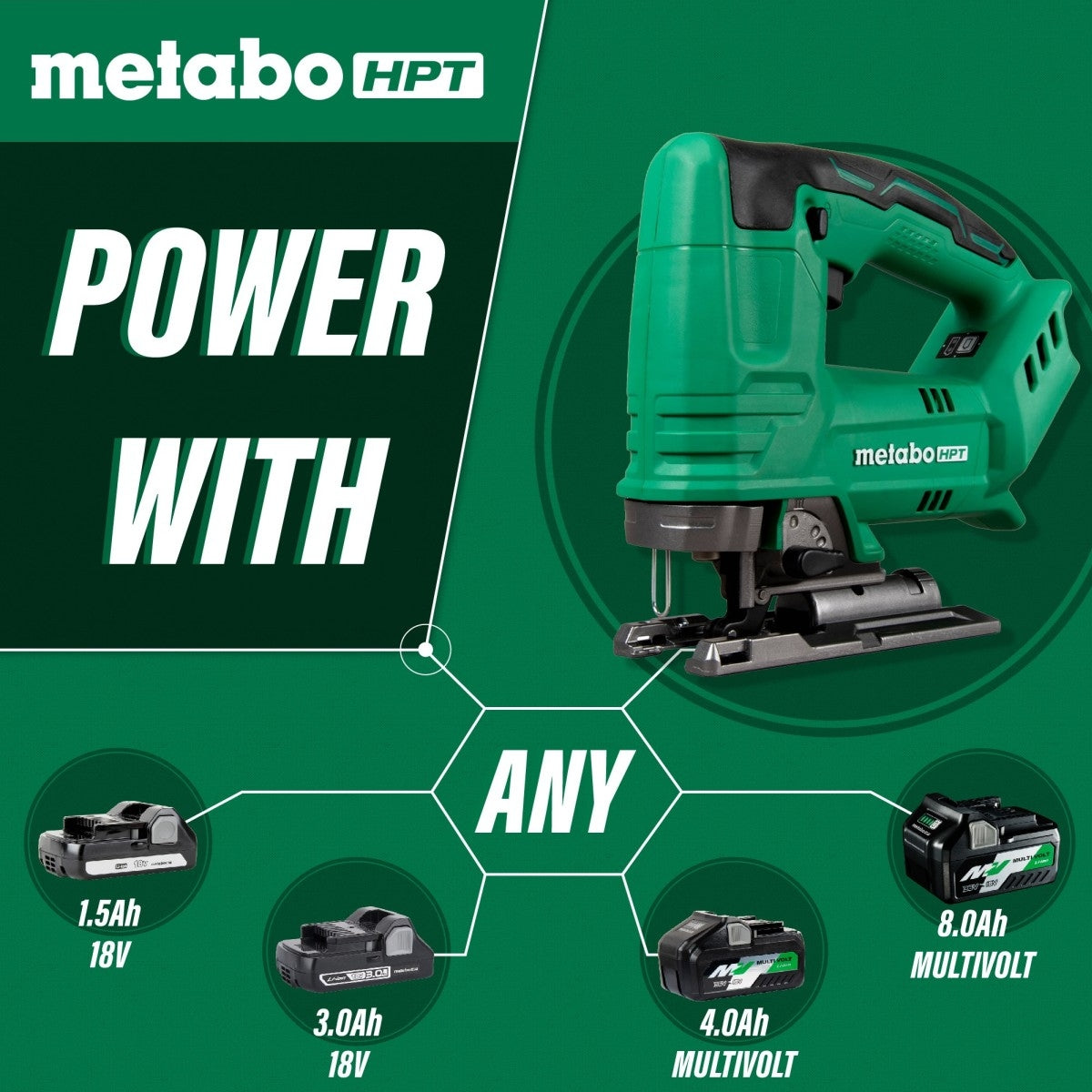 Metabo HPT CJ18DAQ4M 18V Cordless Jig Saw, Tool Only (PROMO)