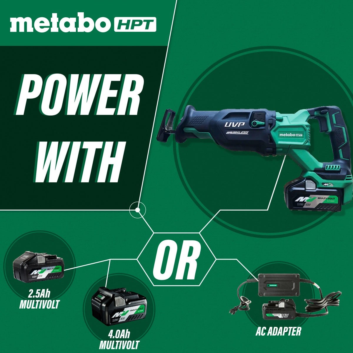 Metabo HPT CR36DAQ4M 36V Brushless Reciprocating saw, Tool Only