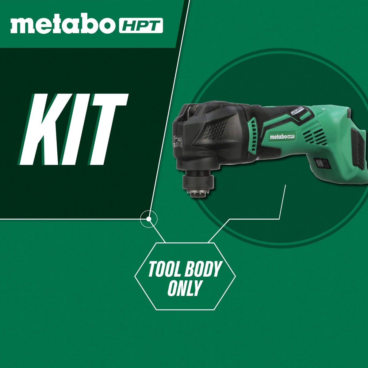 Metabo HPT CV18DBLQ5M 18V Brushless Lithium Ion Oscillating Multi-Tool, Tool Only
