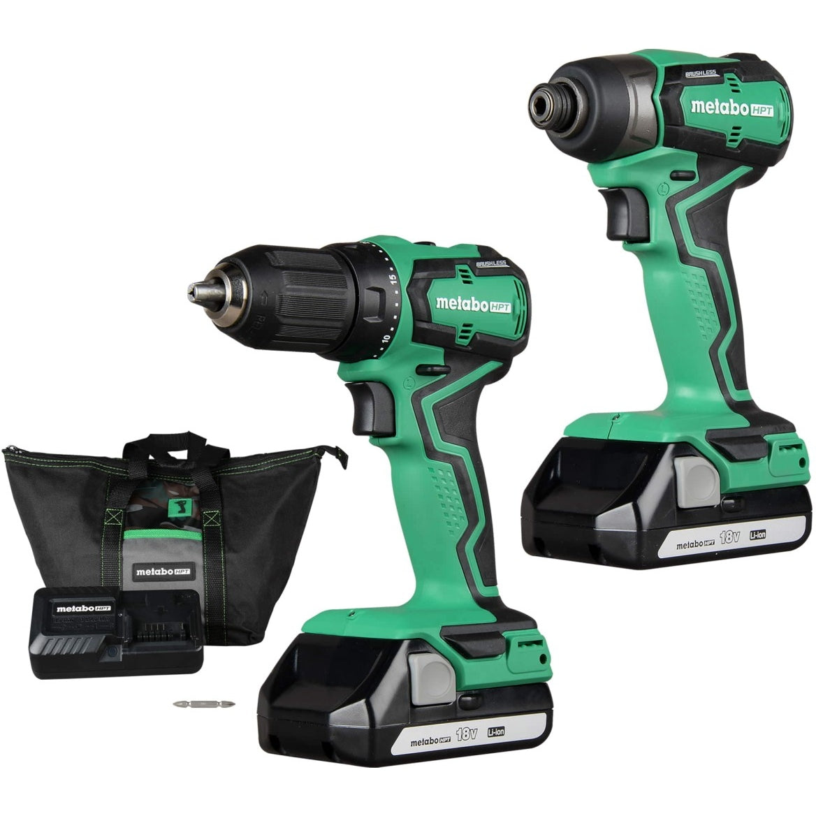 Metabo HPT KC18DDXM KC18DDX 18V Cordless Impact Driver and Drill 1.5 Ah Kit