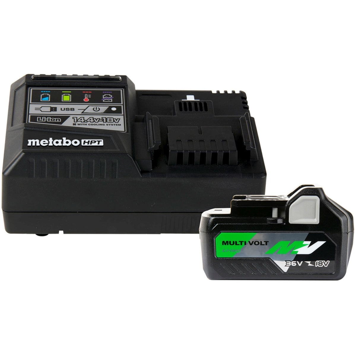 Metabo HPT UC18YSL3B1M 36V/18V MultiVolt Lithium Ion Slide Battery and Charger 4.0Ah/8.0Ah Starter Kit (PROMO)