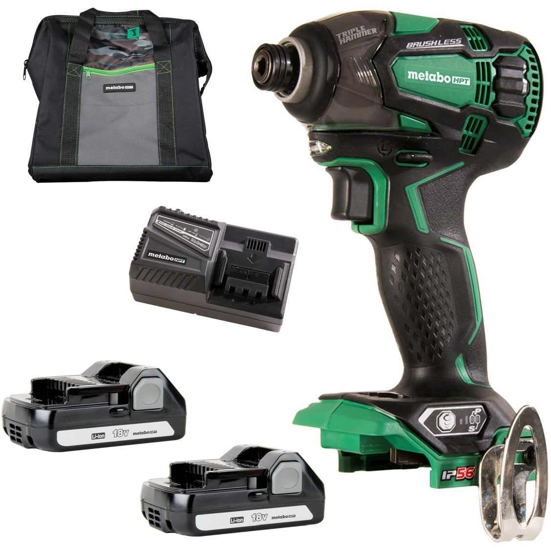 Metabo HPT WH18DBDL2CM 18V BL Triple Hammer Impact Driver Kit