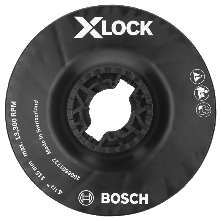 Bosch MGX0450 X-Lock 4-1/2-inch Backing Pad with X-Lock Clip, Medium