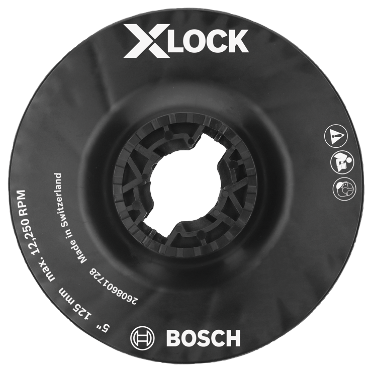 Bosch MGX0500 X-Lock 5-inch Backing Pad with X-Lock Clip, Medium