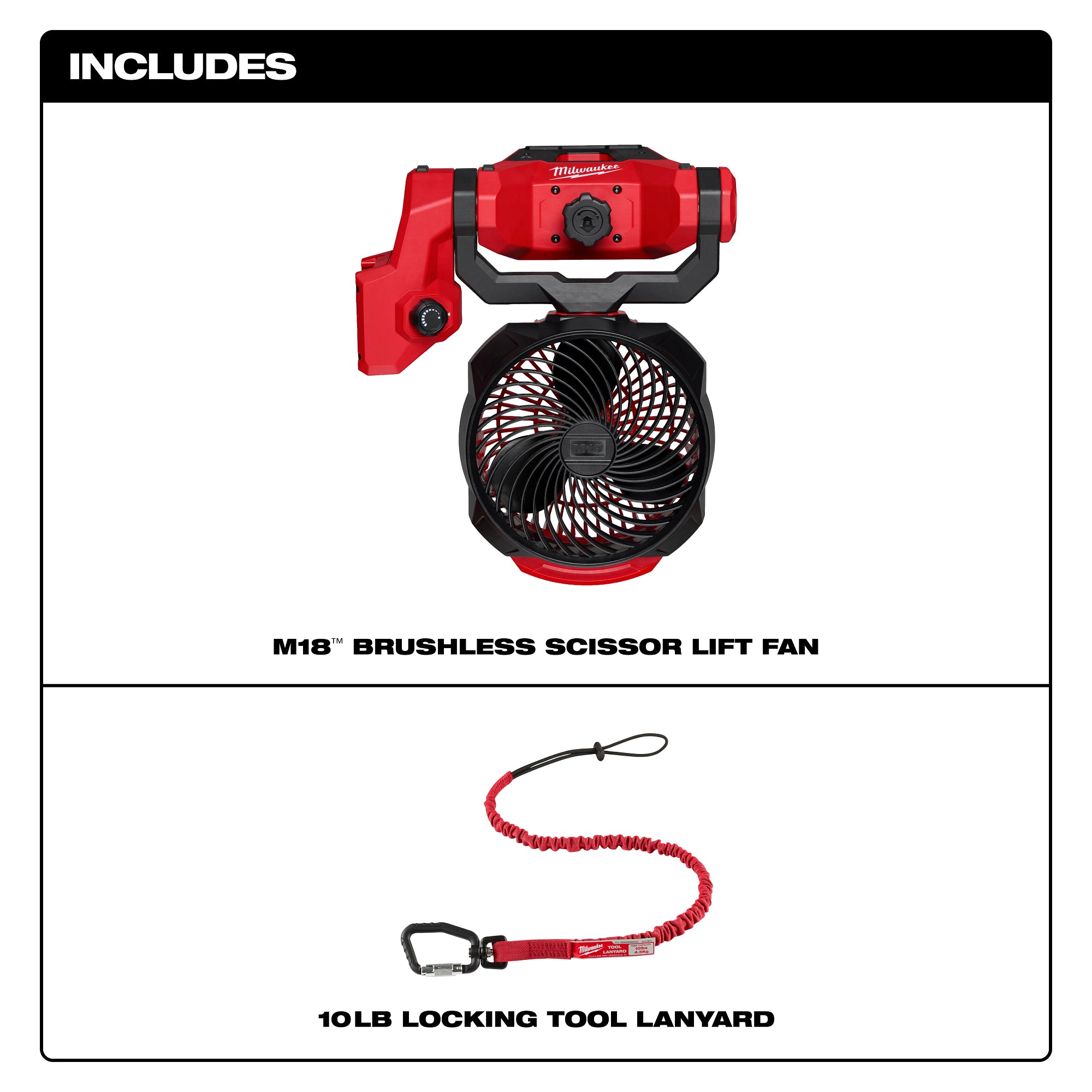 Milwaukee 0817-20 M18 Brushless Scissor Lift Fan, Tool Only – Tool Nut