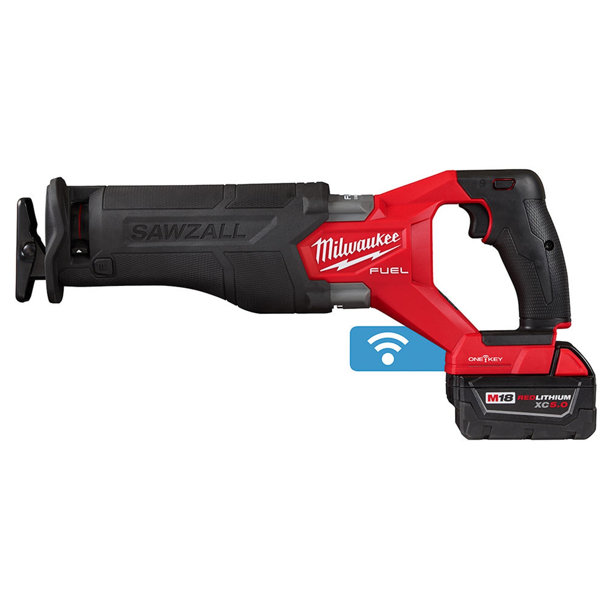 Milwaukee 2822-22 M18 FUEL SAWZALL Recip Saw with One-Key, 5.0 Kit
