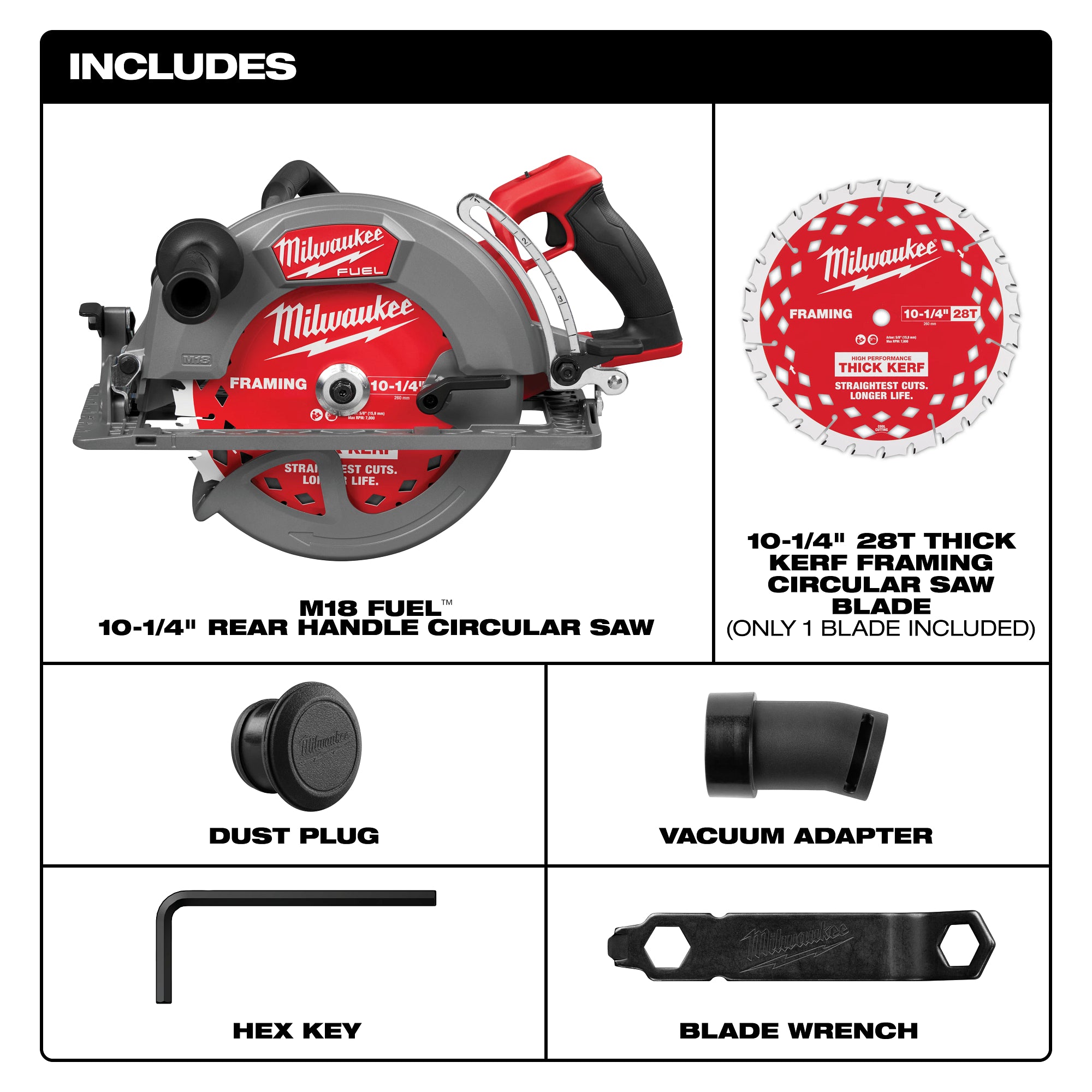 Milwaukee M18 FUEL 10-1/4-in. Rear Handle Circular Saw (3026-20