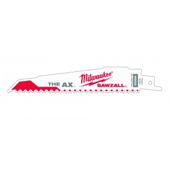 Milwaukee 48-00-5021 6" 5 TPI The Ax SAWZALL Recip Blade (5 Pk)