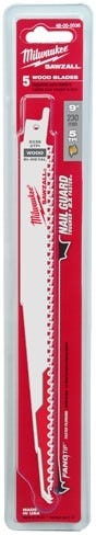 Milwaukee 48-00-5036 9" 5 TPI SAWZALL Recip Blade (5 Pk)