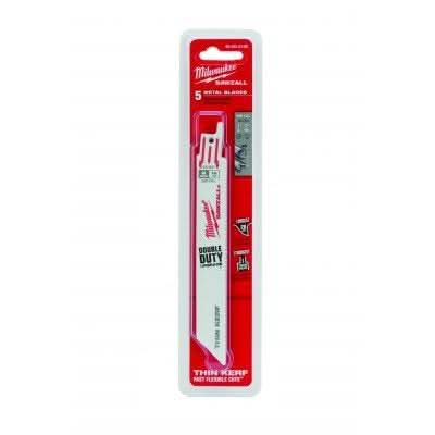 Milwaukee 48-00-5182 6" 14 TPI Thin Kerf SAWZALL Recip Blades (5 Pk)