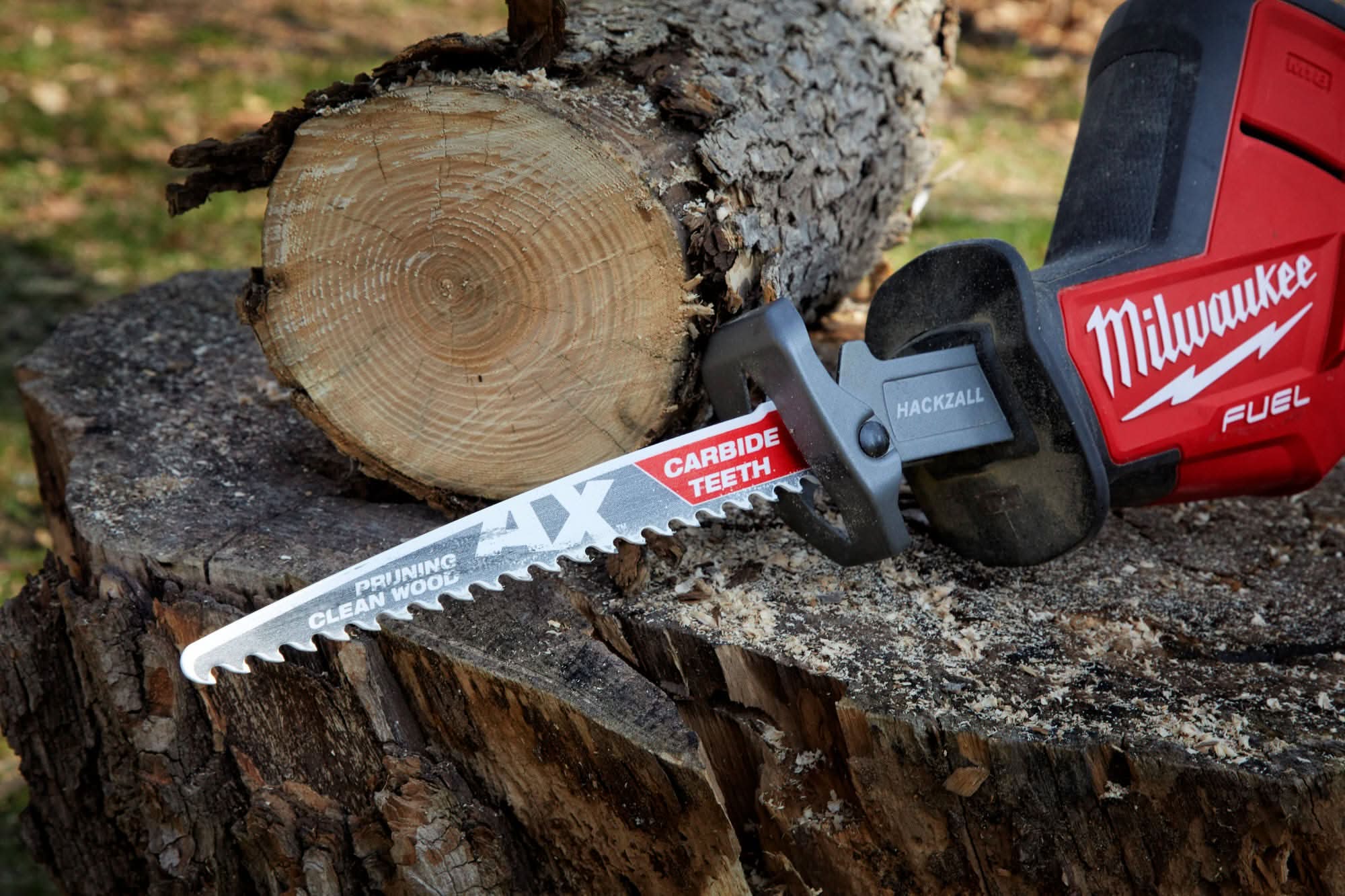 Milwaukee 48-00-5333 12-Inch 3-TPI The AX with Carbide Teeth for Pruning & Clean Wood SAWZALL Reciprocating Saw Blade, 3-Pack