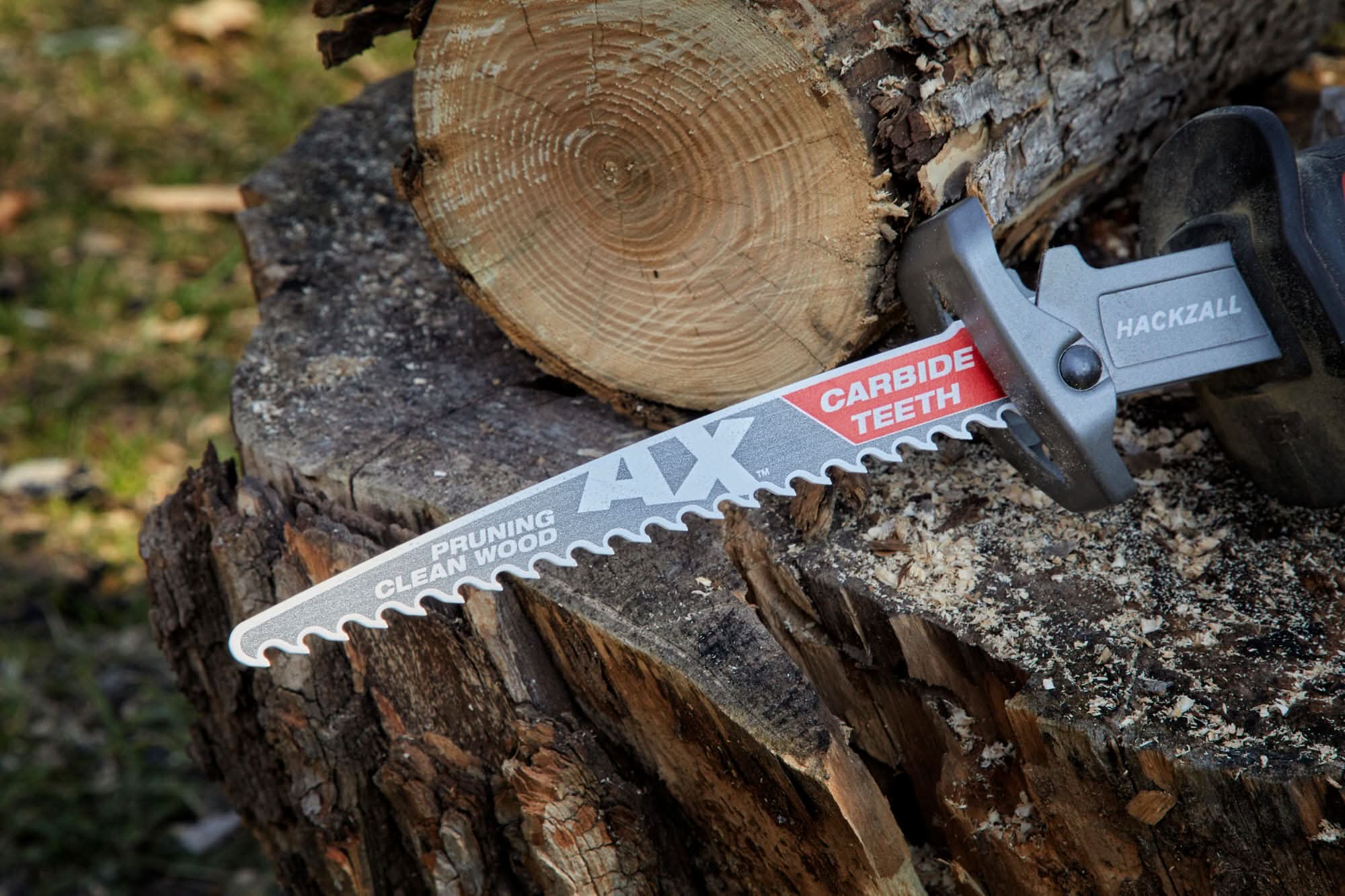 Milwaukee 48-00-5333 12-Inch 3-TPI The AX with Carbide Teeth for Pruning & Clean Wood SAWZALL Reciprocating Saw Blade, 3-Pack