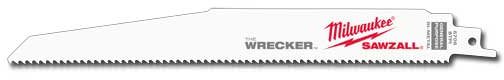 Milwaukee 48-00-5706 9" 8 TPI The Wrecker SAWZALL Blade, 5-Pack (PROMO)