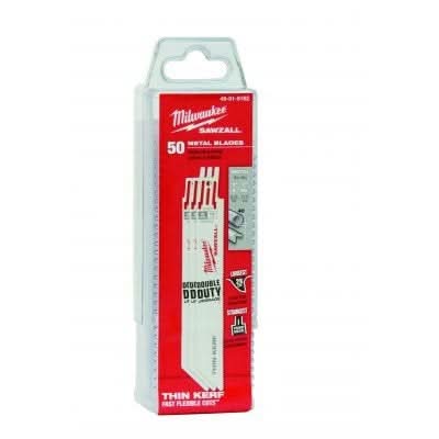 Milwaukee 48-01-6182 6" 14 TPI Thin Kerf SAWZALL Recip Blades (50 Pk)