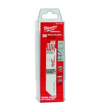 Milwaukee 48-01-6184 6" 18 TPI Thin Kerf SAWZALL Recip Blades (50 Pk)