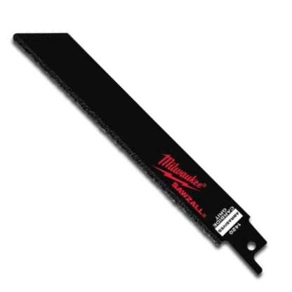 Milwaukee 48-01-6420 6" Carbide Grit SAWZALL Recip Blade, 50-Pack