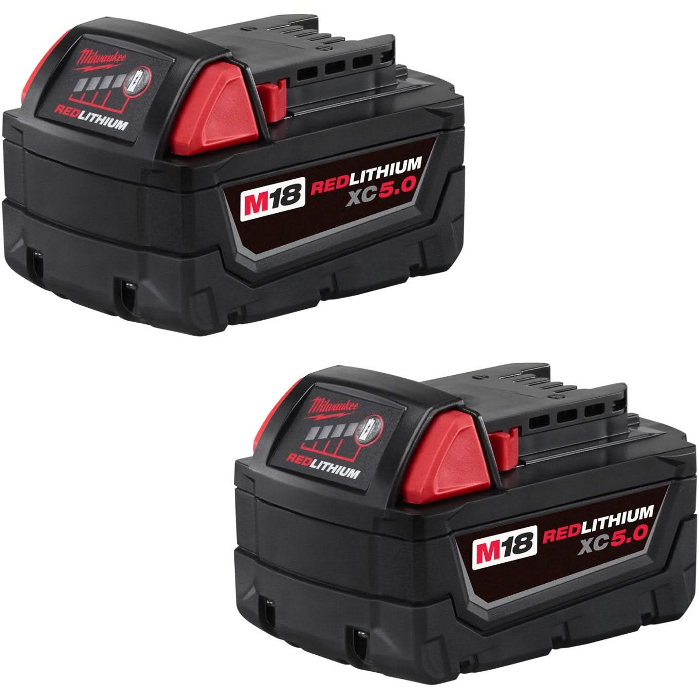 Milwaukee 2737-20 M18 Fuel D-Handle Jig Saw with M18 Redlithium XC 5.0Ah Extended Capacity Battery, 2-Pack