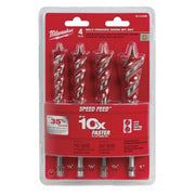 Milwaukee 48-13-0400 4-Piece  6-1/2" Speed Feed Wood Bit Set