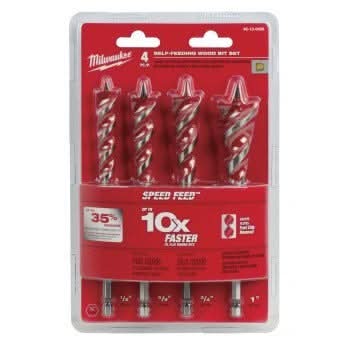 SHOCKWAVE IMPACT DUTY Titanium Drill Bit Set with SPEED FEED Auger Wood Drilling Bit Set (27-Piece)