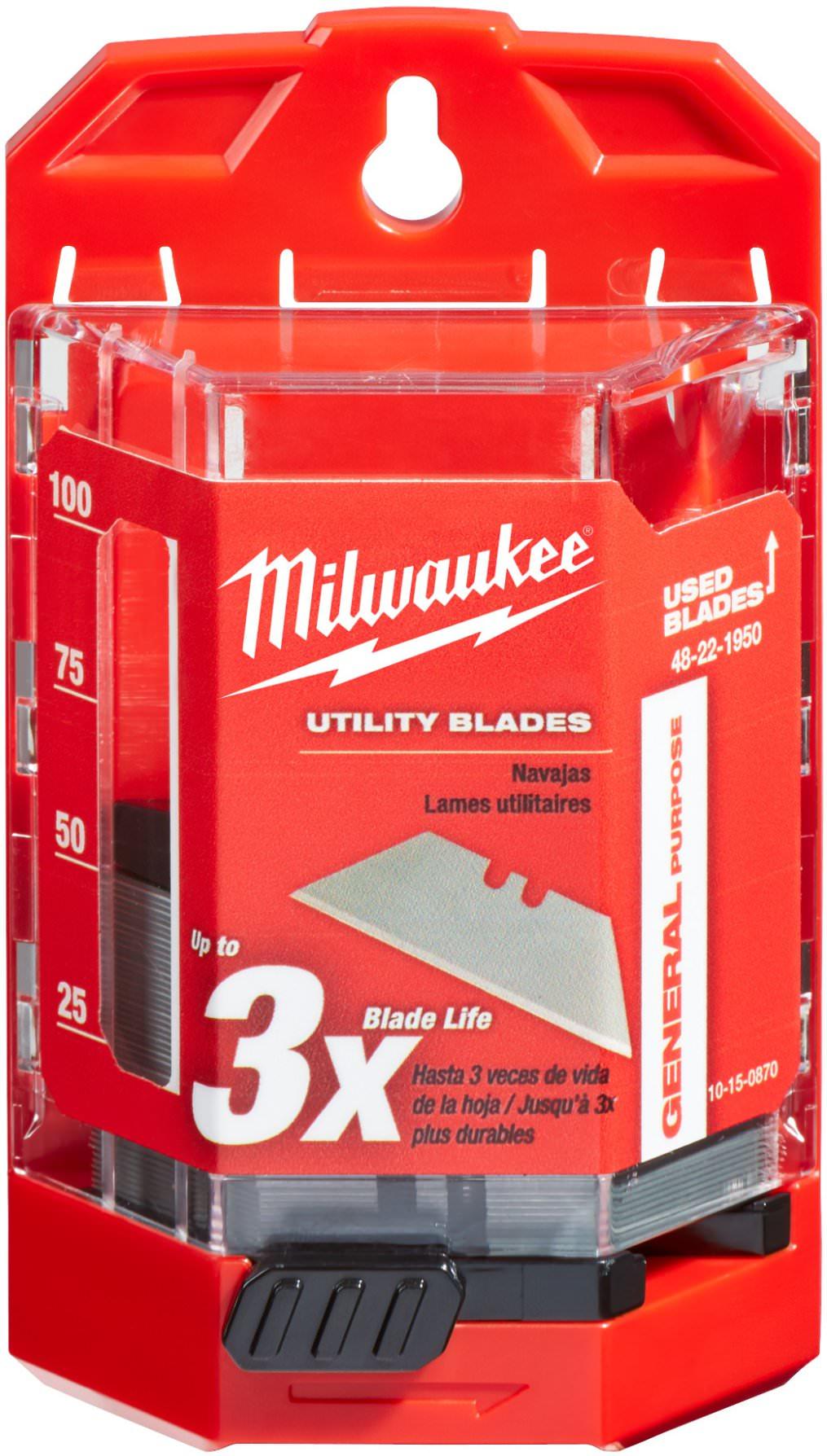 Milwaukee 48-22-1505 FASTBACK 6in1 Folding Utility Knife w/ 50-Pack Blades