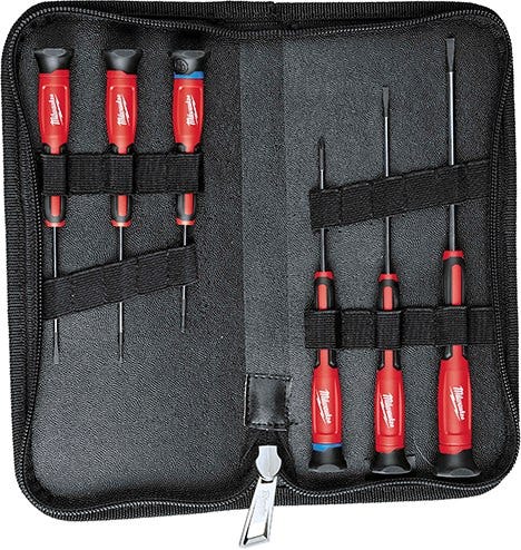 Milwaukee 48-22-2606 Precision Screwdriver Set With Case, 6-Pieces