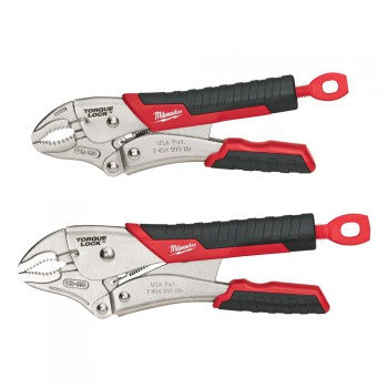 Milwaukee 48-22-3402 2-Piece-Curved Jaw Locking Pliers W/ Durable Grip
