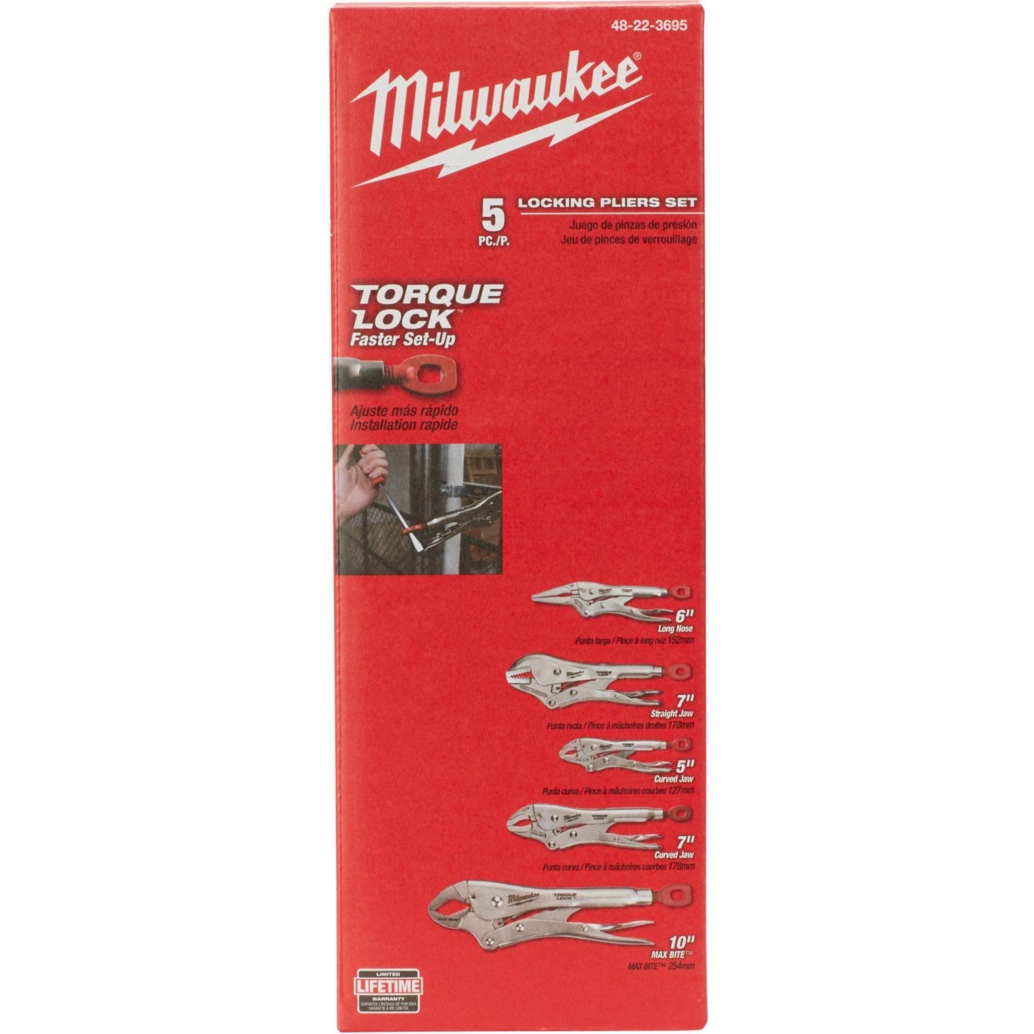 Milwaukee 48-22-3695 5-Piece  Torque Lock Pliers Kit