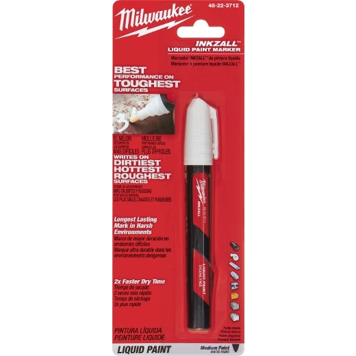 Milwaukee 48-22-3712 1PK INKZALL White Paint Marker