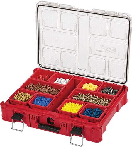 Milwaukee 3-Piece PACKOUT Rolling Tool Box + Large Tool Box + Organizer Set