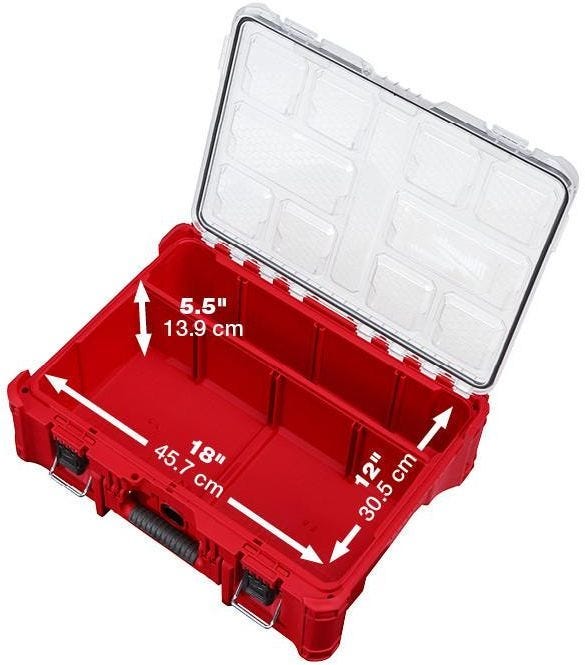 Milwaukee 48-22-8442 PACKOUT 2-Drawer Tool Box, PACKOUT Deep Organizer and Drawer Dividers