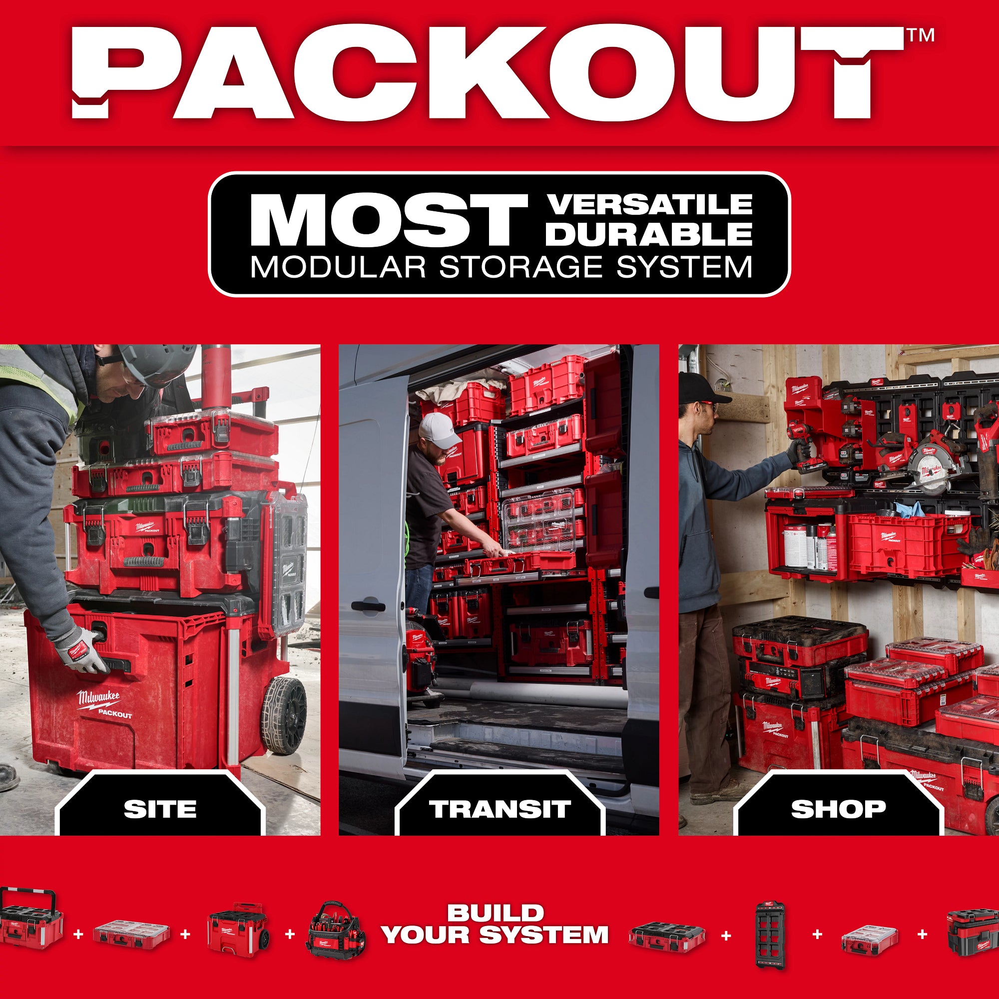 Milwaukee 48-22-8438 PACKOUT Low-Profile Crate