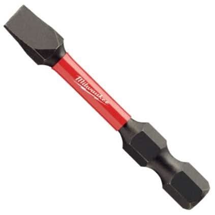 Milwaukee 48-32-4158 Shockwave 2" Impact Slotted 1/4" Power Bits, 25-Pack