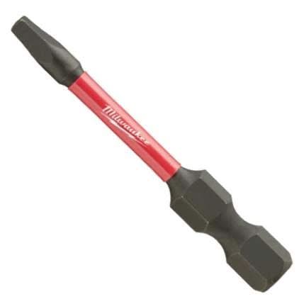 Milwaukee 48-32-4171 SHOCKWAVE 2" Impact Square Recess #1 Power Bits, 25-Pack