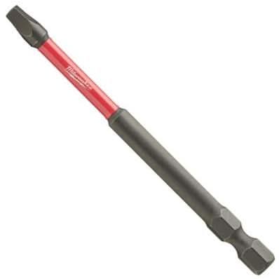 Milwaukee 48-32-4196 SHOCKWAVE 3-1/2" Impact Square Recess #3 Power Bits, 25-Pack