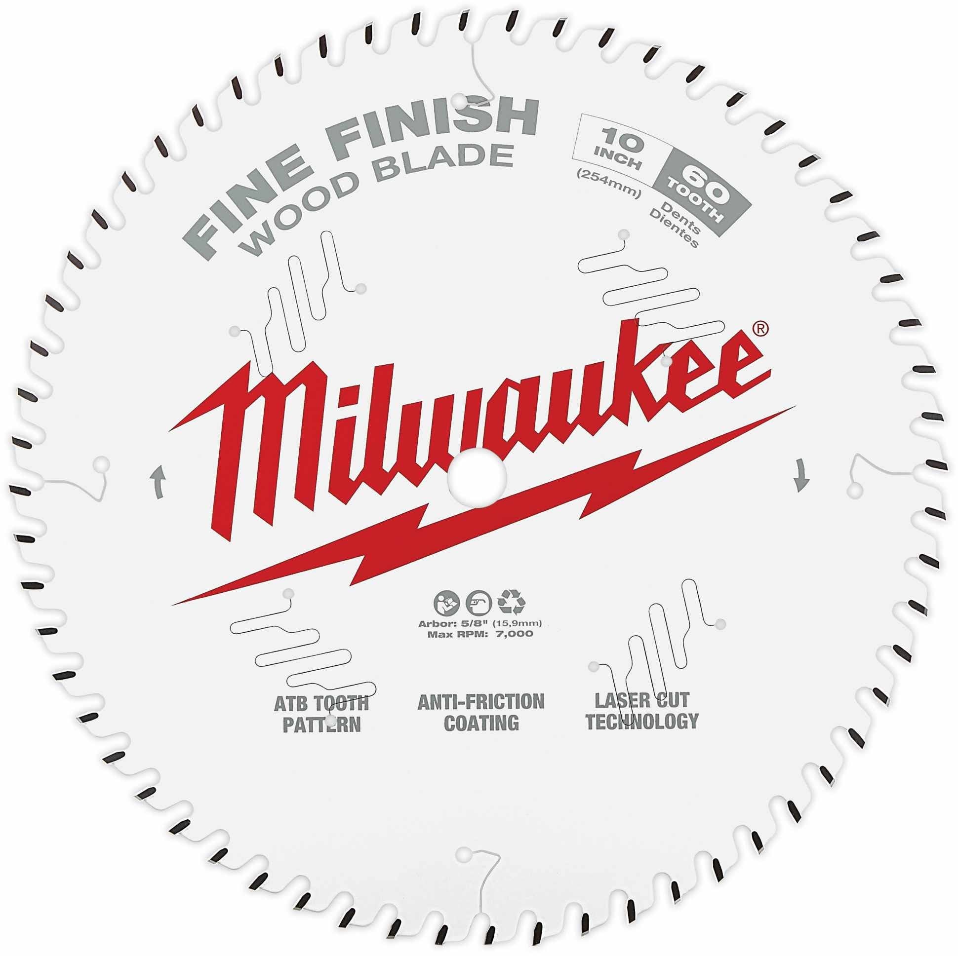 Milwaukee 48-40-1028 10 in. 60-Tooth Fine Finish Circular Saw Blade (PROMO)