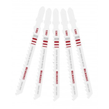 Milwaukee 48-42-5302 4" 6 TPI Bi-metal Jigsaw Blade, 5-Pack