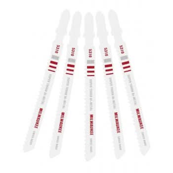Milwaukee 48-42-5310 4" 10 Tpi Bi-Metal Jigsaw Blade, 5-Pack